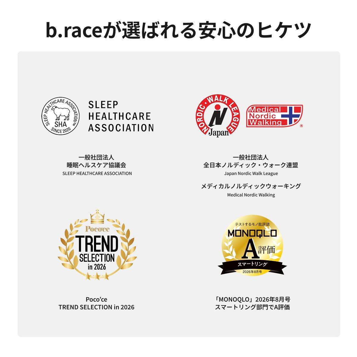 ブレス b.race AIスマートバンド スカイグレー 健康管理 ライフログ ウェアラブル BR06NGRBND【2026 新作】【60回分割手数料無料！】