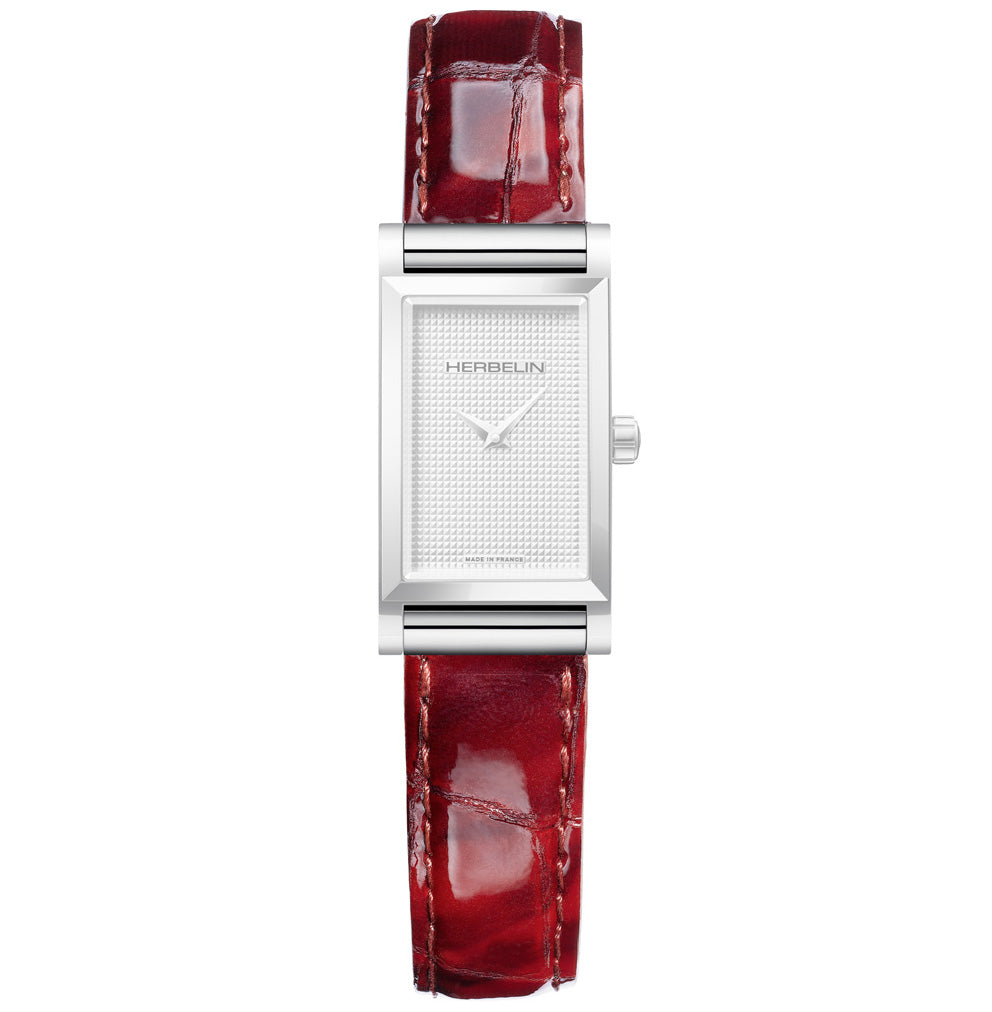 エルブラン HERBELIN アンタレス ANTARES 専用 替えバンド ベルト レディース BRAC17048A110 シングル ストラップ シルバー SIOUX TWISTER ROUGE クロコ型押し ルージュ