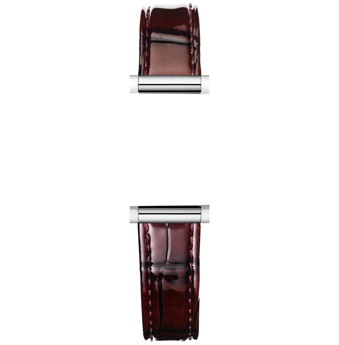 エルブラン HERBELIN アンタレス ANTARES 専用 替えバンド ベルト レディース BRAC17048A121 シングル ストラップ シルバー LAC BORDEAUX クロコ型押し エナメル ボルドー