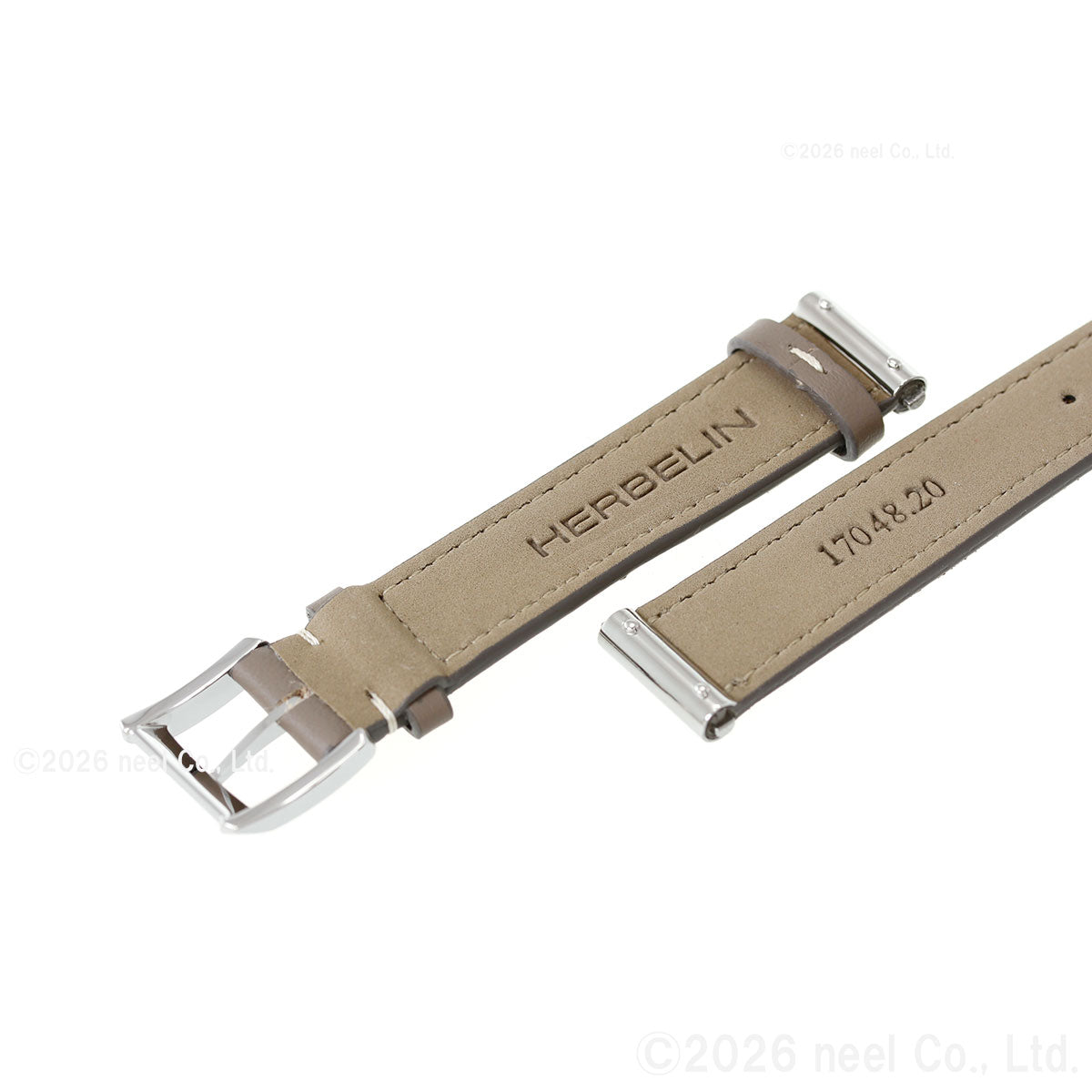 エルブラン HERBELIN アンタレス ANTARES 専用 替えバンド ベルト レディース BRAC17048A20 シングル ストラップ シルバー GRIS MOYEN トープ ベージュ