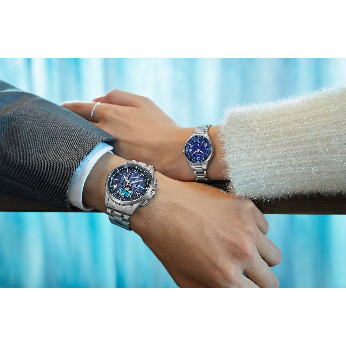 シチズン CITIZEN ATTESA ＆ xC エコドライブ 電波時計 限定 ペアモデル メンズ レディース BY1000-51L EC1160-71L DEAR Collection【2025 新作】