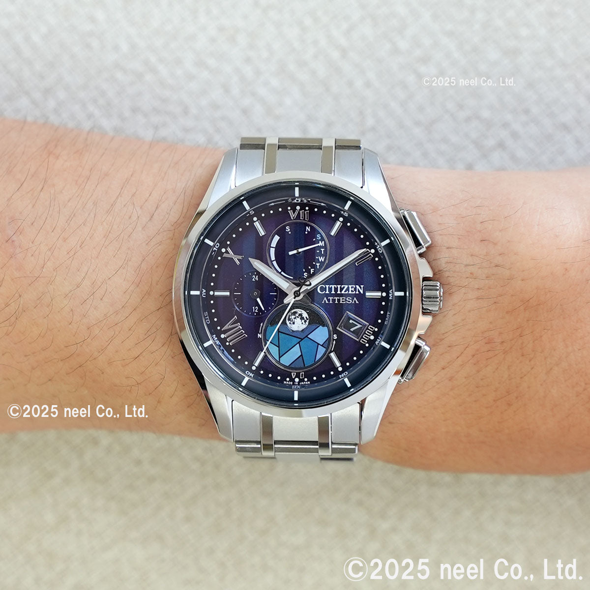 シチズン アテッサ CITIZEN ATTESA エコドライブ 電波時計 限定 腕時計 ペア メンズ ダイレクトフライト ムーンフェイズ BY1000-51L DEAR Collection【2025 新作】