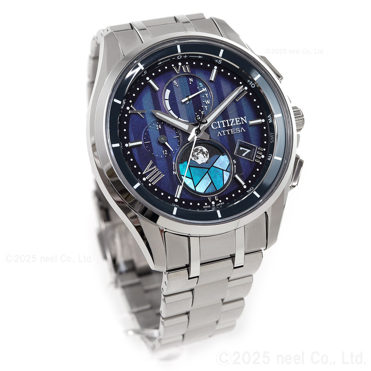 シチズン アテッサ CITIZEN ATTESA エコドライブ 電波時計 限定 腕時計 ペア メンズ ダイレクトフライト ムーンフェイズ BY1000-51L DEAR Collection【2025 新作】