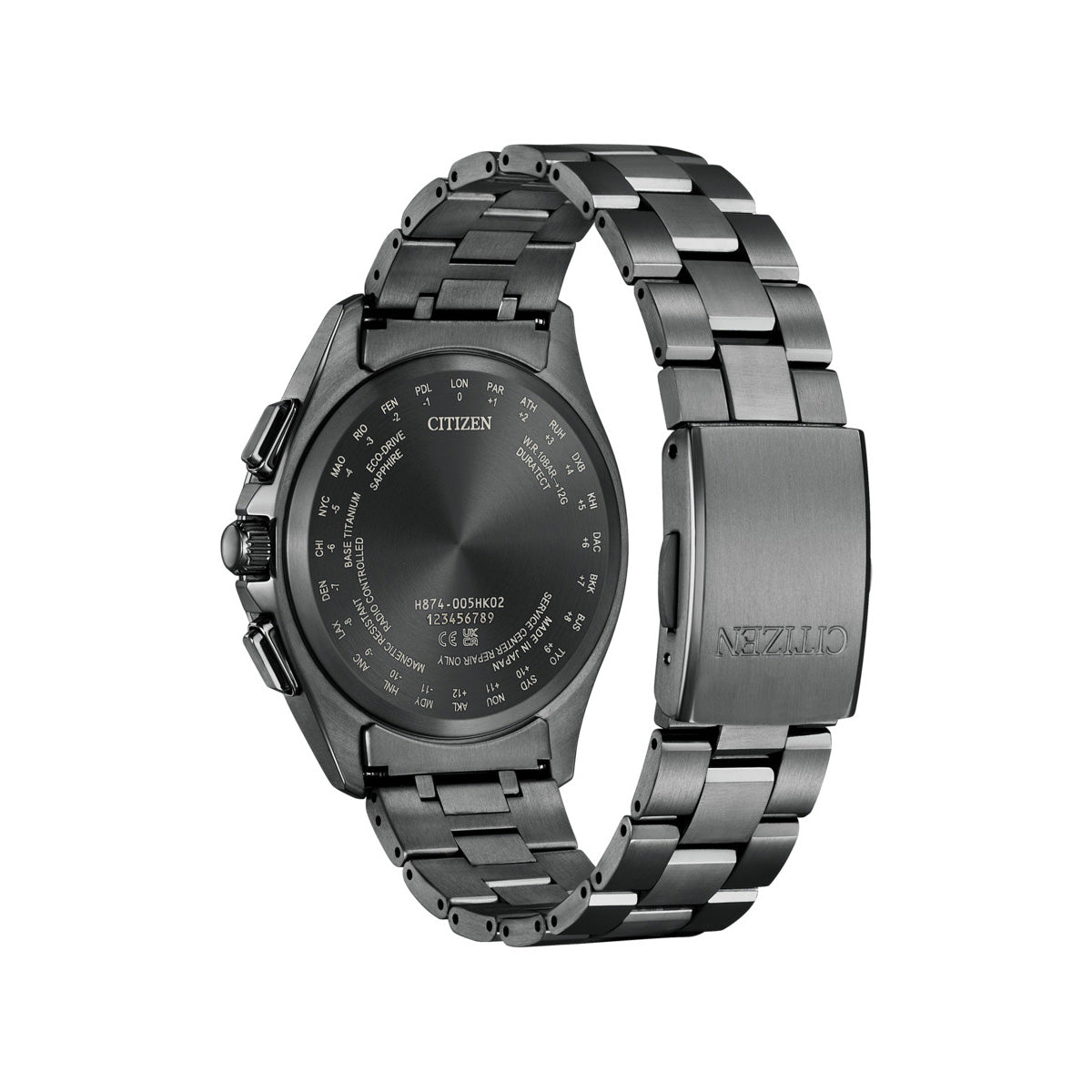 シチズン アテッサ CITIZEN ATTESA エコドライブ 電波時計 限定 腕時計 BY1005-73Z ダイレクトフライト ムーンフェイズ Black Titanium Series【2026 新作】