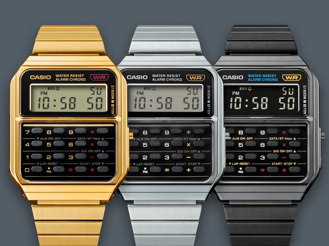スタンダード STANDARD カシオ CASIO 限定モデル デジタル 腕時計 CA-500WEG-1AJF 電卓デザイン ゴールド【2023 新作】