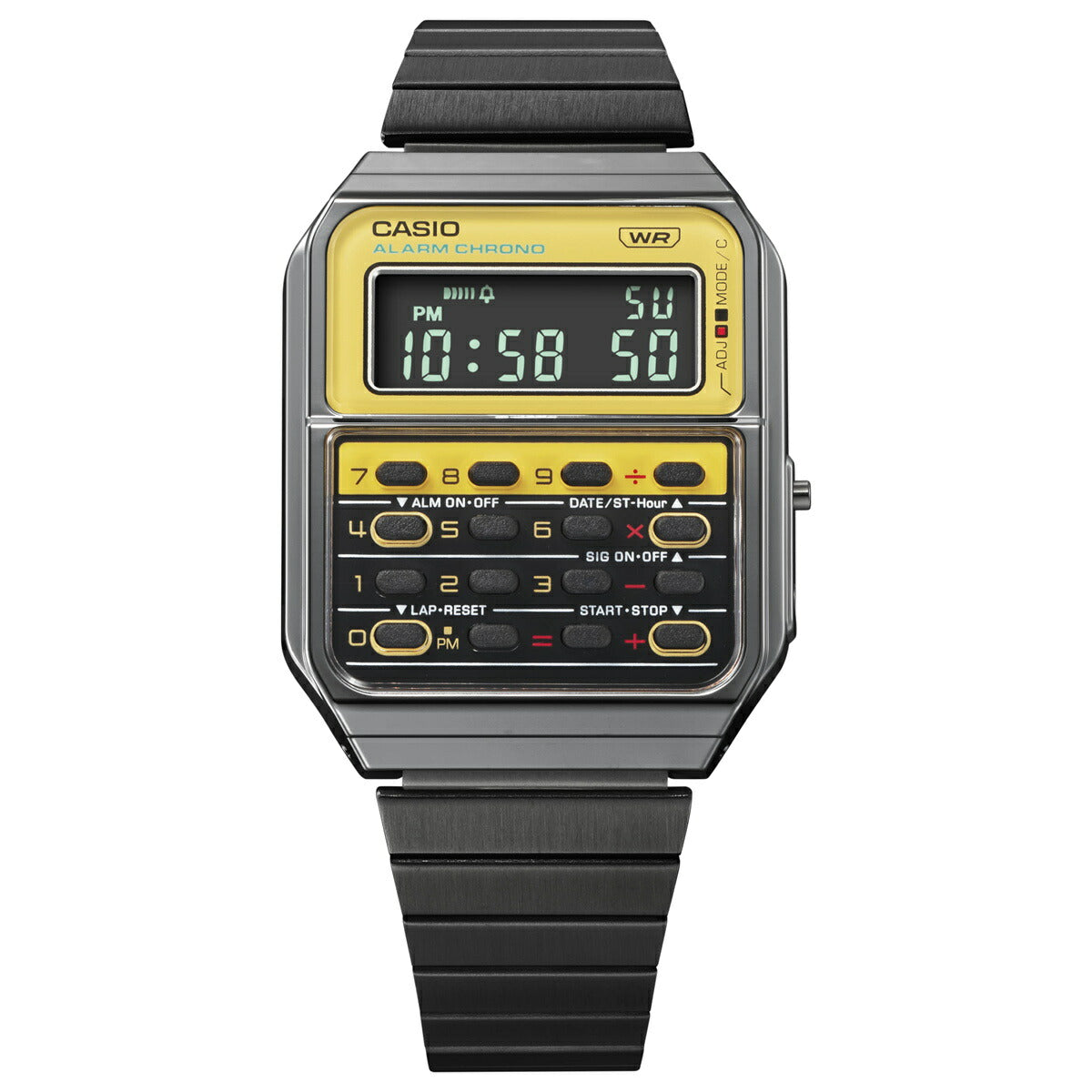 カシオ CASIO CLASSIC 限定モデル デジタル 腕時計 CA-500WEGG-9BJF 複合電卓 CQ-1 でんクロ モチーフ Heritage Colors イエロー【2024 新作】