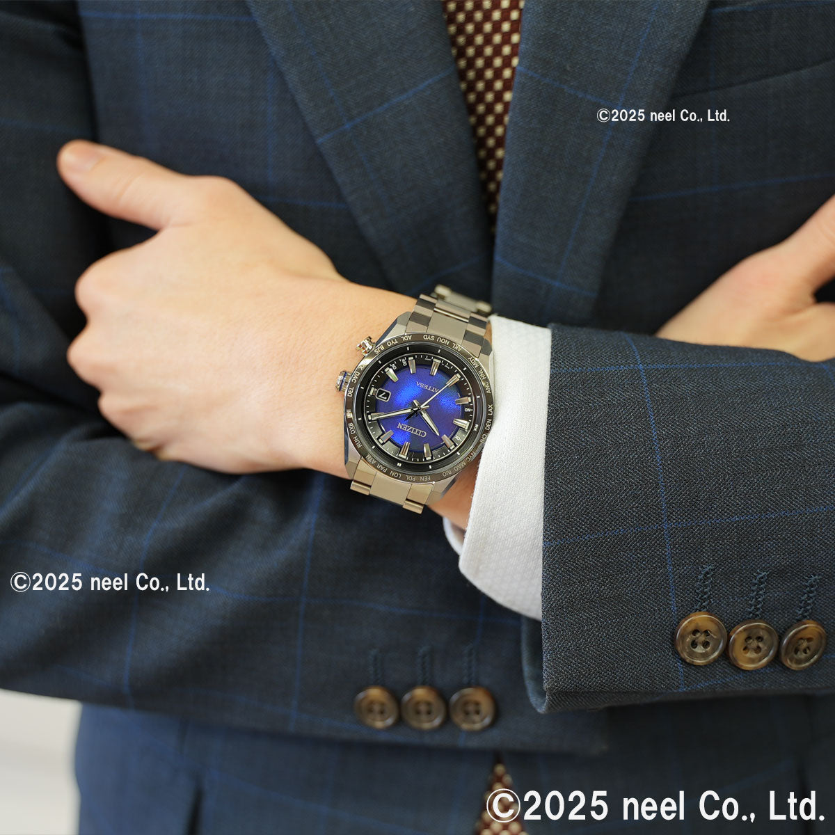 シチズン アテッサ CITIZEN ATTESA エコドライブ 電波時計 限定モデル 腕時計 メンズ CB0288-65L ダイレクトフライト ACT Line UNITE with BLUE【2025 新作】