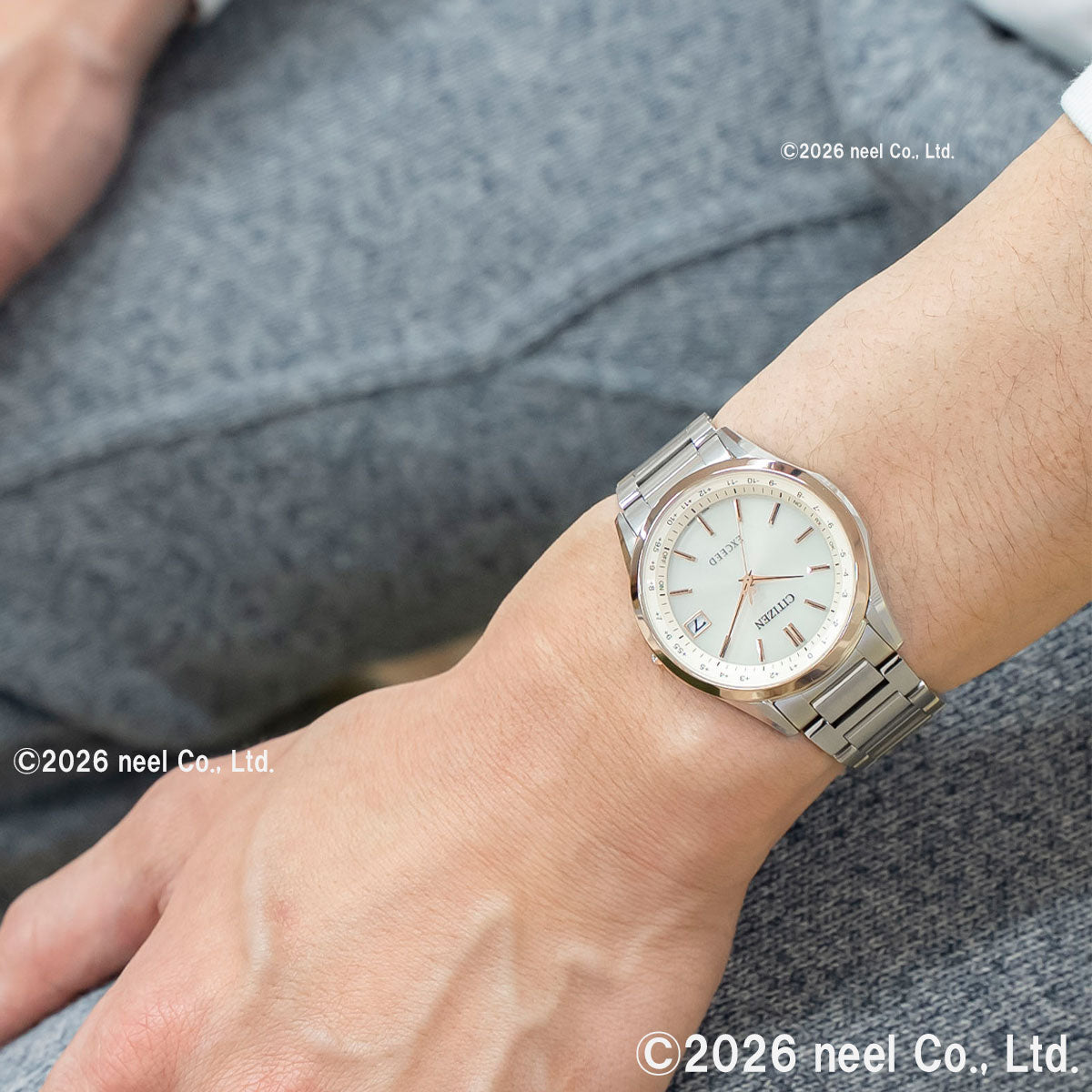 シチズン エクシード CITIZEN EXCEED エコドライブ 電波時計 ダイレクトフライト メンズ 腕時計 ペア CB1115-50B【2026 新作】