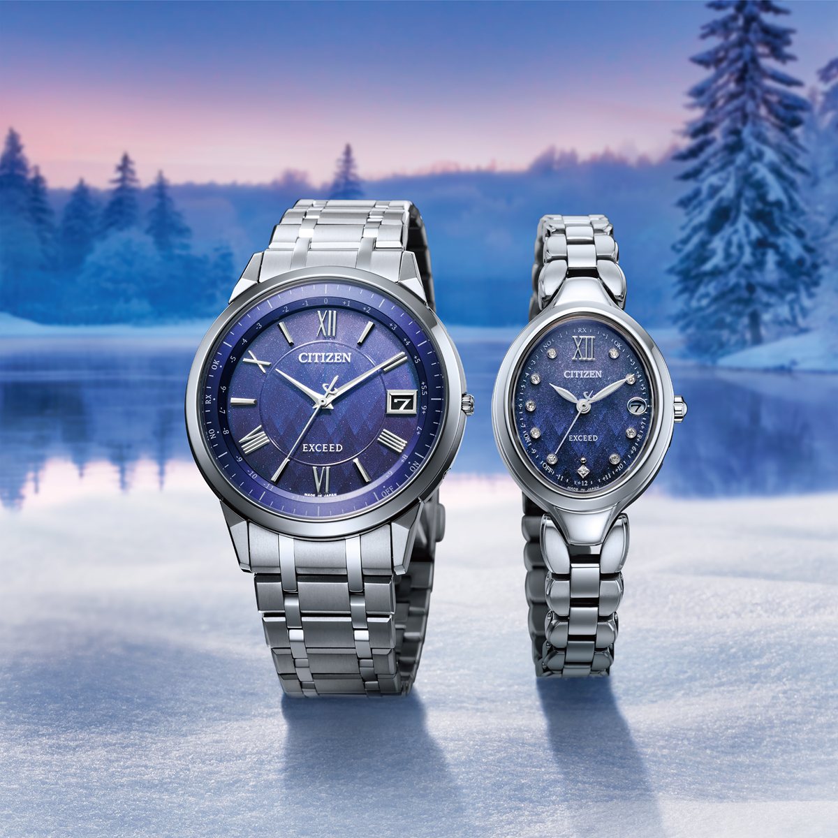 シチズン エクシード CITIZEN EXCEED エコドライブ 電波時計 DEAR Collection 限定 腕時計 ペアモデル メンズ レディース CB1140-79L ES9510-65L Limited Pair Model【2026 新作】