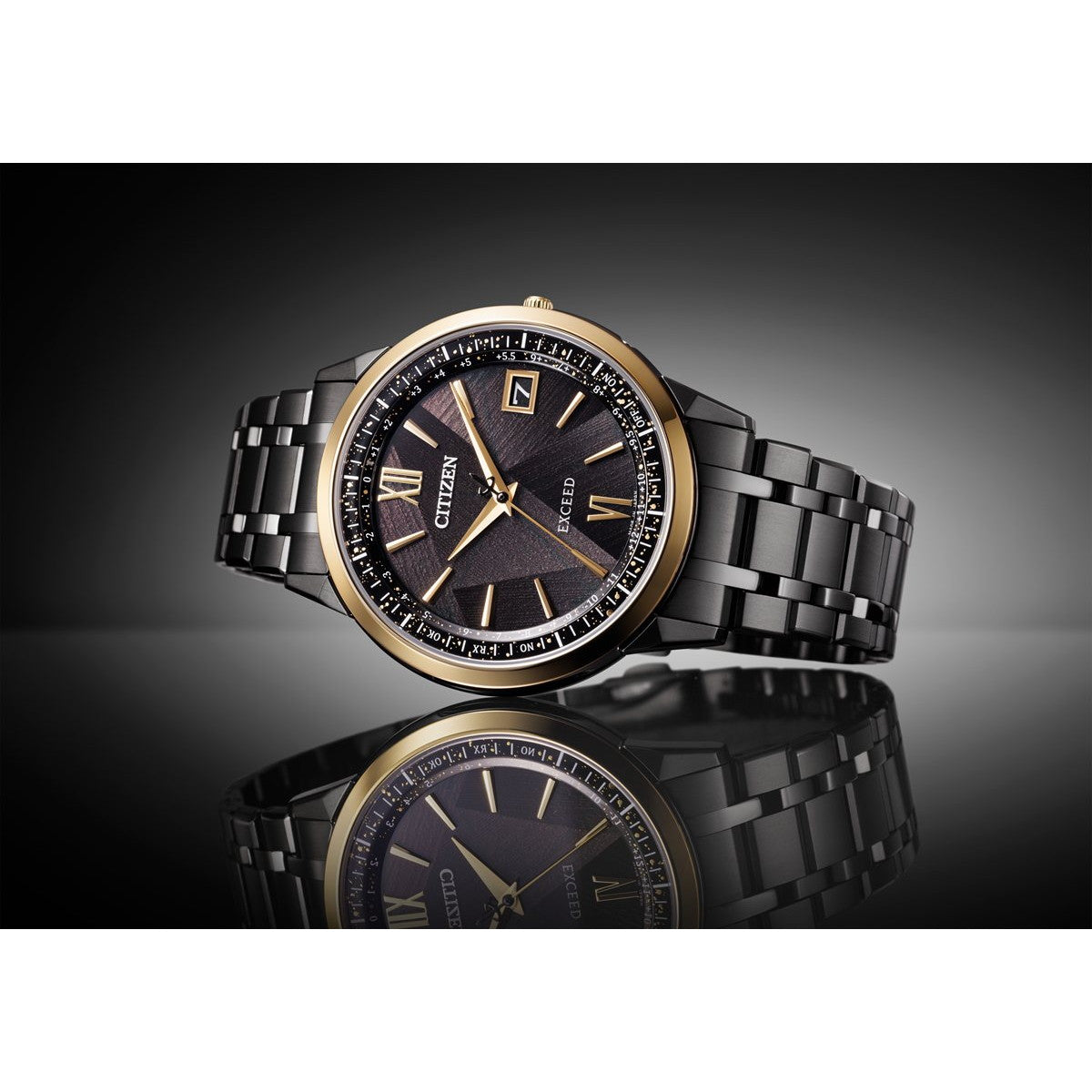 シチズン エクシード CITIZEN EXCEED エコドライブ 電波時計 限定 腕時計 メンズ CB1147-61E ダイレクトフライト LIGHT in BLACK Eco-Drive 50th Anniversary Edition【2026 新作】
