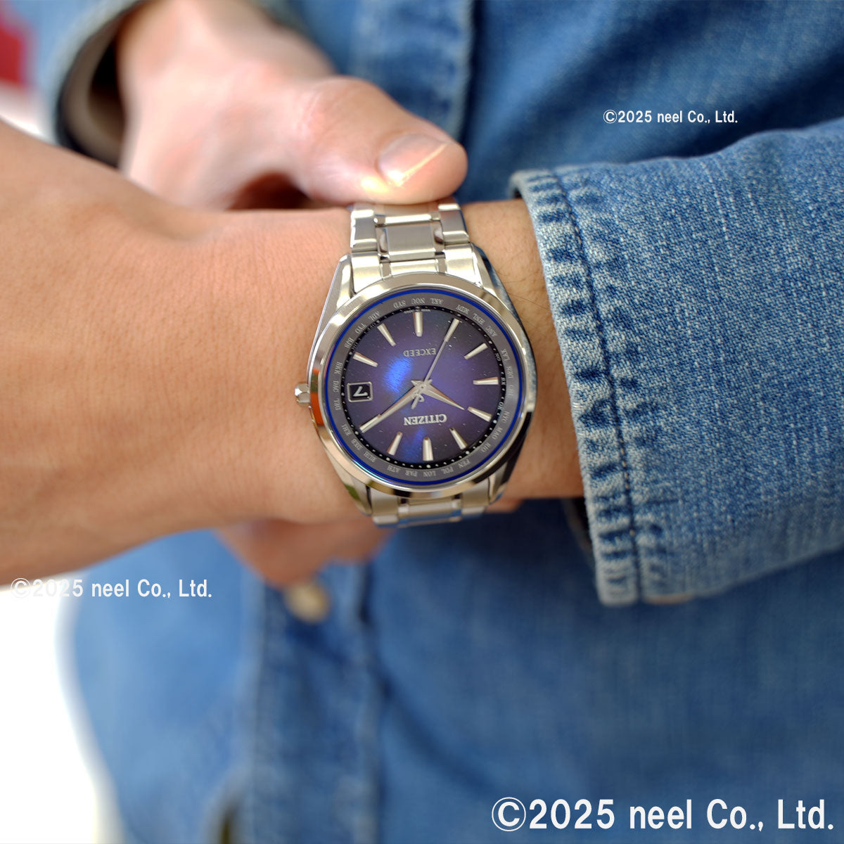 シチズン エクシード CITIZEN EXCEED エコドライブ 電波時計 限定モデル 腕時計 メンズ CB1150-75L ダイレクトフライト UNITE with BLUE【2025 新作】
