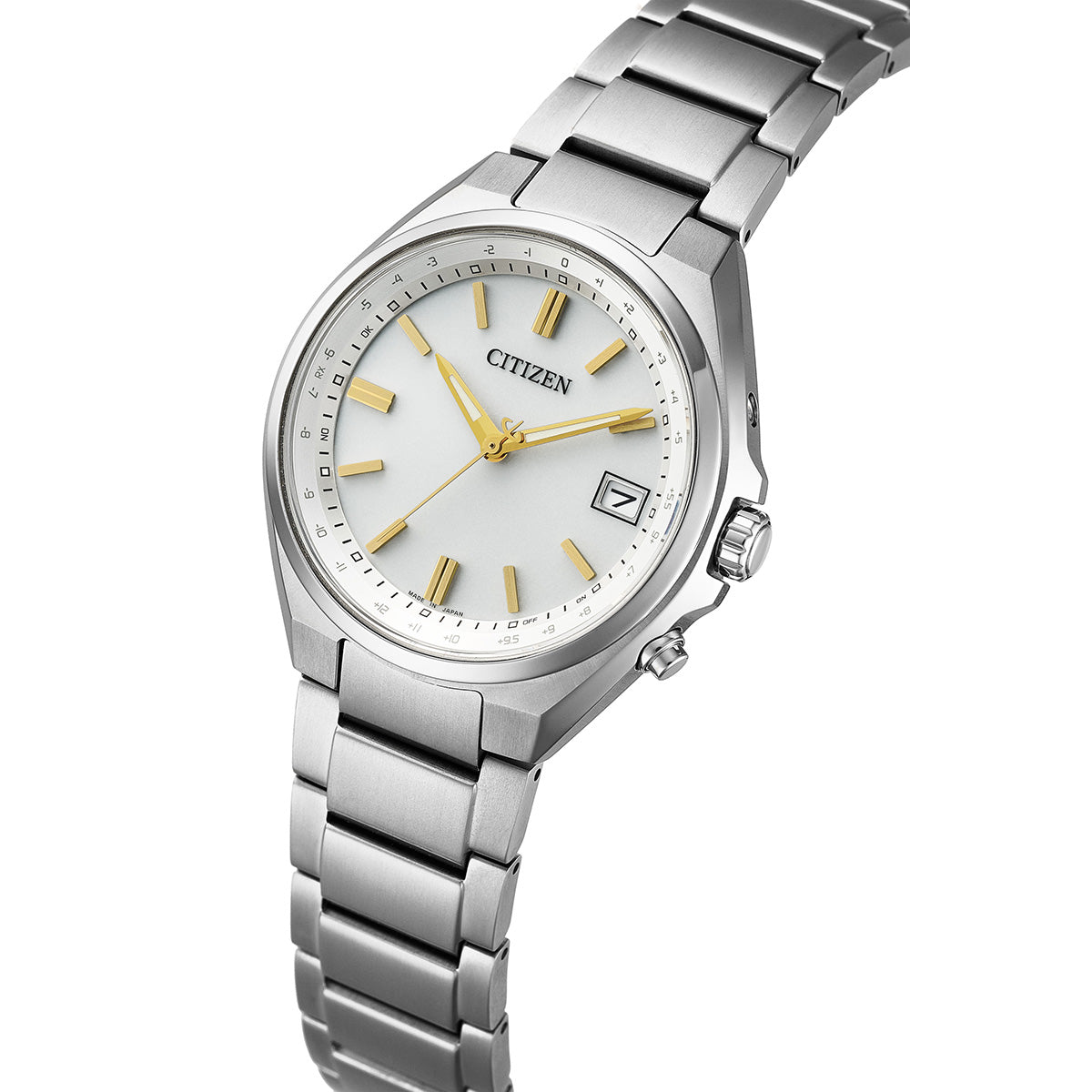 シチズンコレクション CITIZEN COLLECTION エコドライブ 電波時計 ダイレクトフライト 腕時計 メンズ CB1160-55A アイボリー【2026 新作】