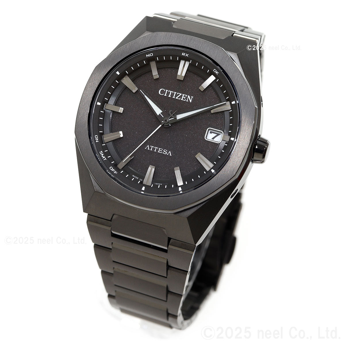 シチズン アテッサ CITIZEN ATTESA エコドライブ 電波時計 腕時計 メンズ CB3045-61E ダブルダイレクトフライト ACT Line ブラックチタニウム【2025 新作】