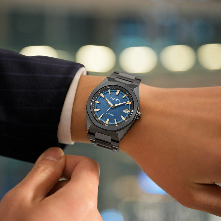シチズン アテッサ CITIZEN ATTESA エコドライブ 電波時計 腕時計 メンズ CB3045-61L ダイレクトフライト ACT Line Black Titanium Series【2026 新作】