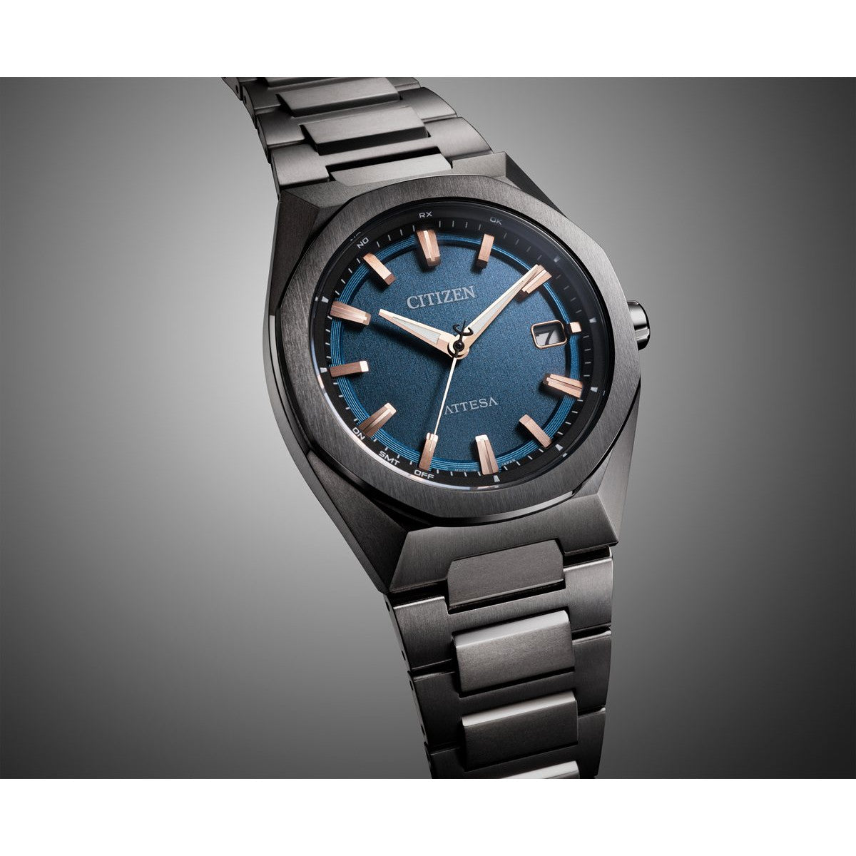 シチズン アテッサ CITIZEN ATTESA エコドライブ 電波時計 腕時計 メンズ CB3045-61L ダイレクトフライト ACT Line Black Titanium Series【2026 新作】