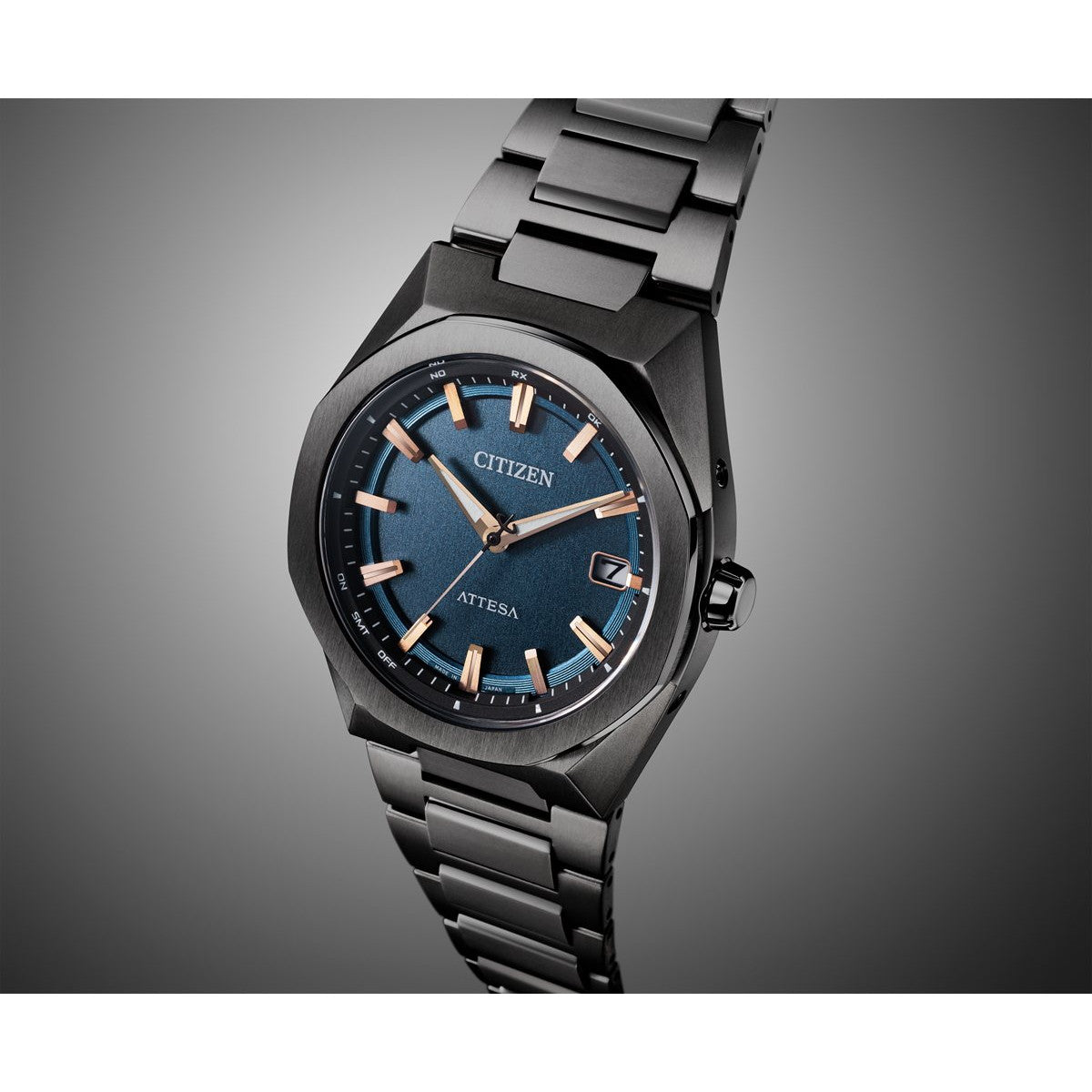 シチズン アテッサ CITIZEN ATTESA エコドライブ 電波時計 腕時計 メンズ CB3045-61L ダイレクトフライト ACT Line Black Titanium Series【2026 新作】