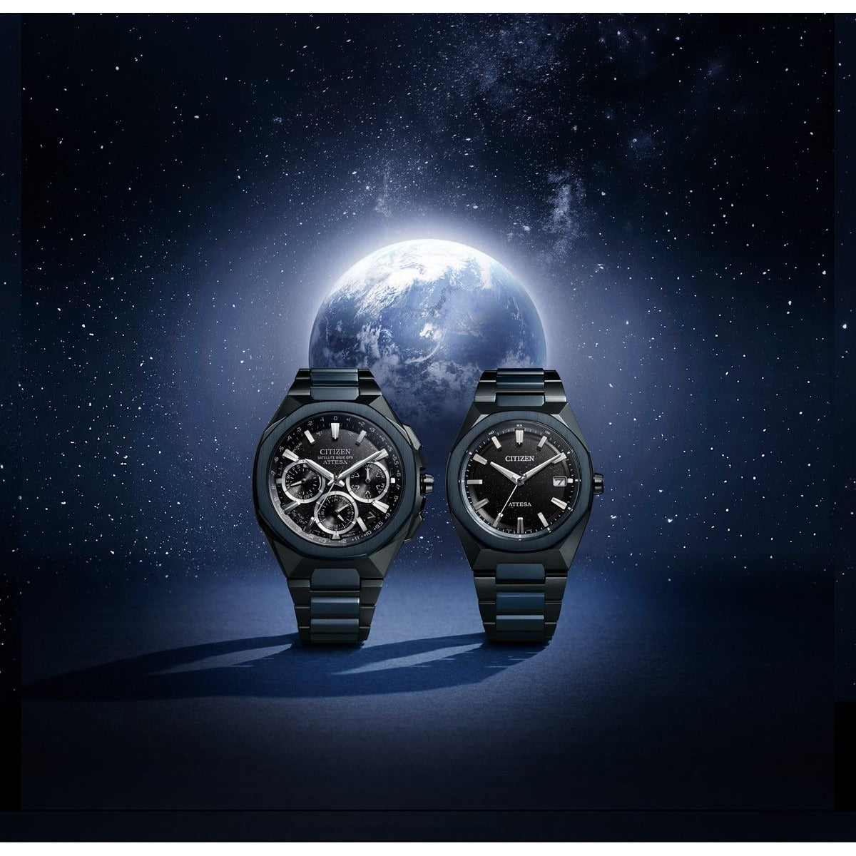 シチズン アテッサ CITIZEN ATTESA エコドライブ 電波時計 限定 腕時計 CB3046-76E ダイレクトフライト ACT Line Blue Universe Collection 第2弾【2025 新作】