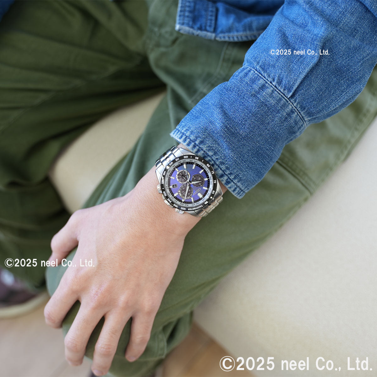シチズンコレクション CITIZEN COLLECTION エコ ドライブ 電波時計 限定モデル 腕時計 メンズ ダイレクトフライト CB5874-81L UNITE with BLUE【2025 新作】