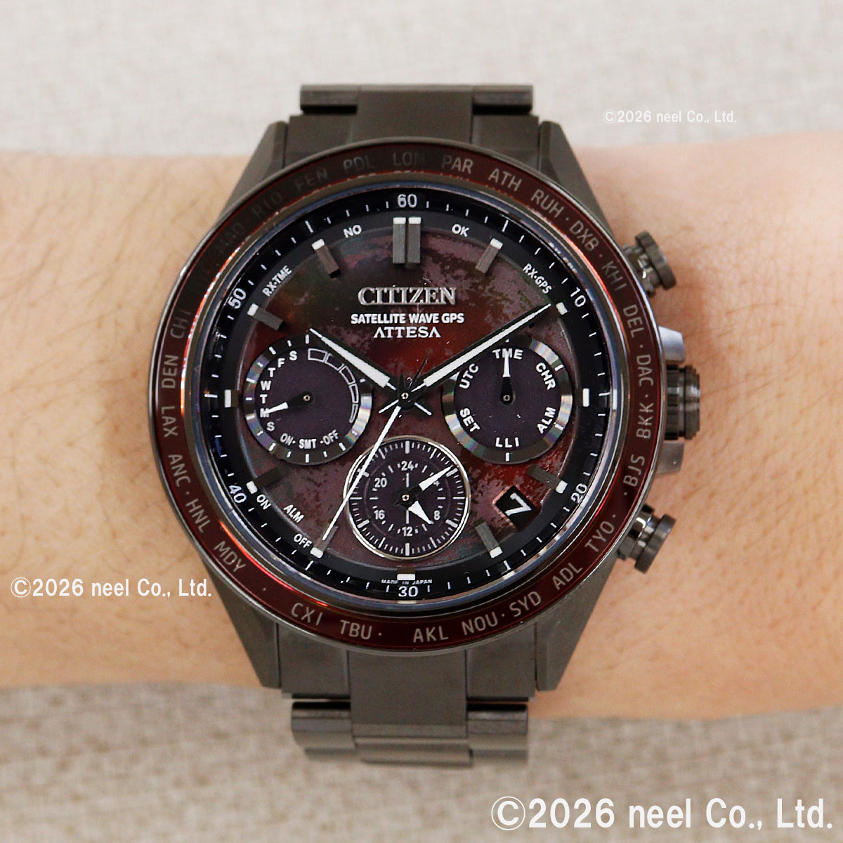 シチズン アテッサ CITIZEN ATTESA エコドライブ GPS衛星電波時計 限定 CC4077-71Z ダブルダイレクトフライト ACT Line Black Titanium Series【2026 新作】