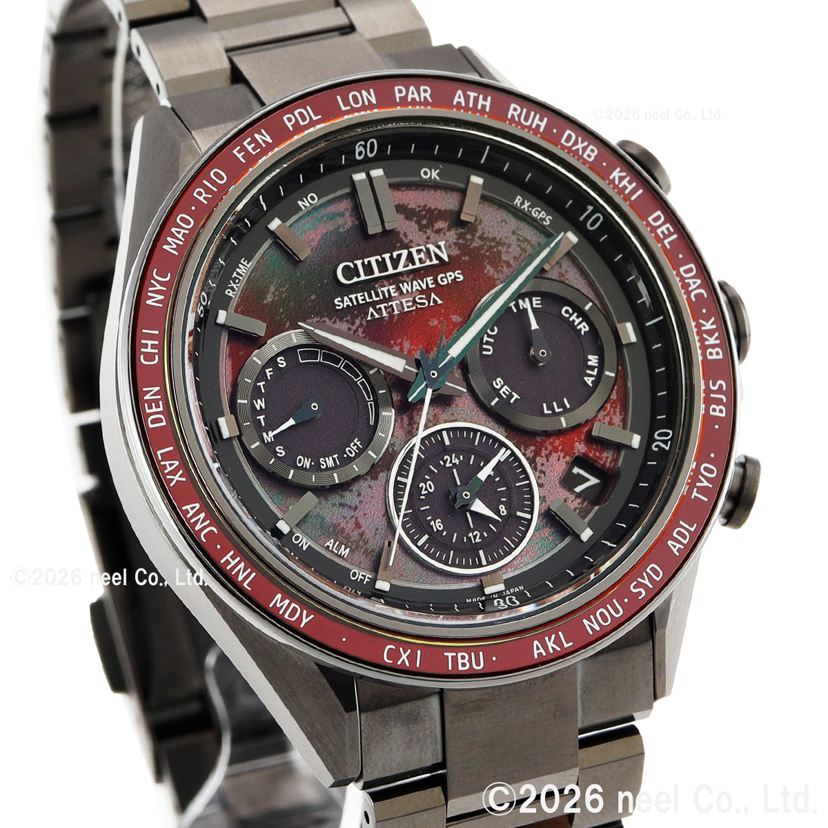 シチズン アテッサ CITIZEN ATTESA エコドライブ GPS衛星電波時計 限定 CC4077-71Z ダブルダイレクトフライト ACT Line Black Titanium Series【2026 新作】