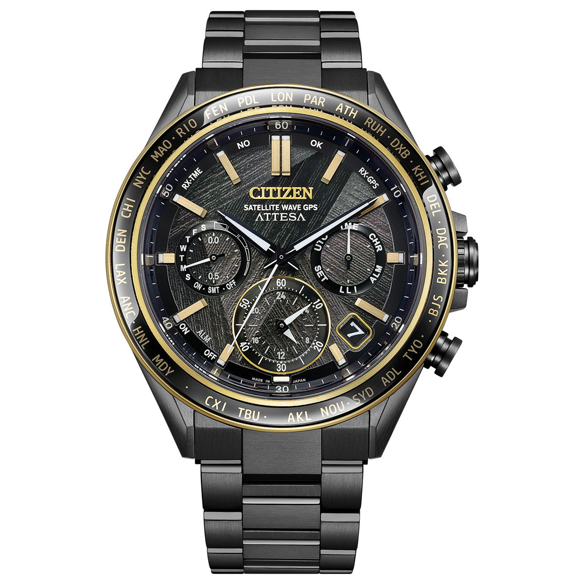 シチズン アテッサ CITIZEN ATTESA エコドライブ GPS衛星電波時計 限定 腕時計 メンズ CC4078-51E ダブルダイレクトフライト ACT Line LIGHT in BLACK Eco-Drive 50th Anniversary Edition【2026 新作】