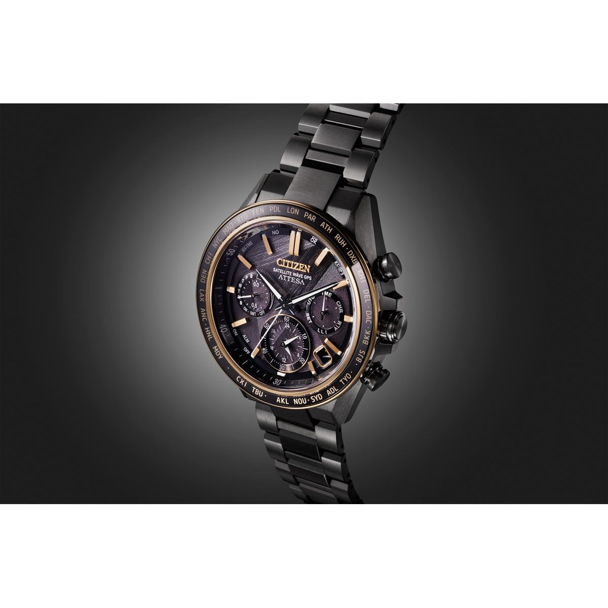 シチズン アテッサ CITIZEN ATTESA エコドライブ GPS衛星電波時計 限定 腕時計 メンズ CC4078-51E ダブルダイレクトフライト ACT Line LIGHT in BLACK Eco-Drive 50th Anniversary Edition【2026 新作】