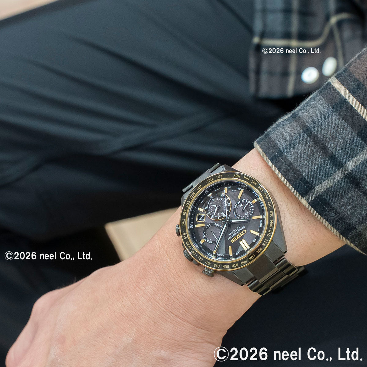シチズン アテッサ CITIZEN ATTESA エコドライブ GPS衛星電波時計 限定 腕時計 メンズ CC4078-51E ダブルダイレクトフライト ACT Line LIGHT in BLACK Eco-Drive 50th Anniversary Edition【2026 新作】