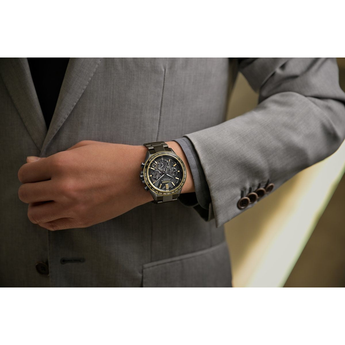 シチズン アテッサ CITIZEN ATTESA エコドライブ GPS衛星電波時計 限定 腕時計 メンズ CC4078-51E ダブルダイレクトフライト ACT Line LIGHT in BLACK Eco-Drive 50th Anniversary Edition【2026 新作】
