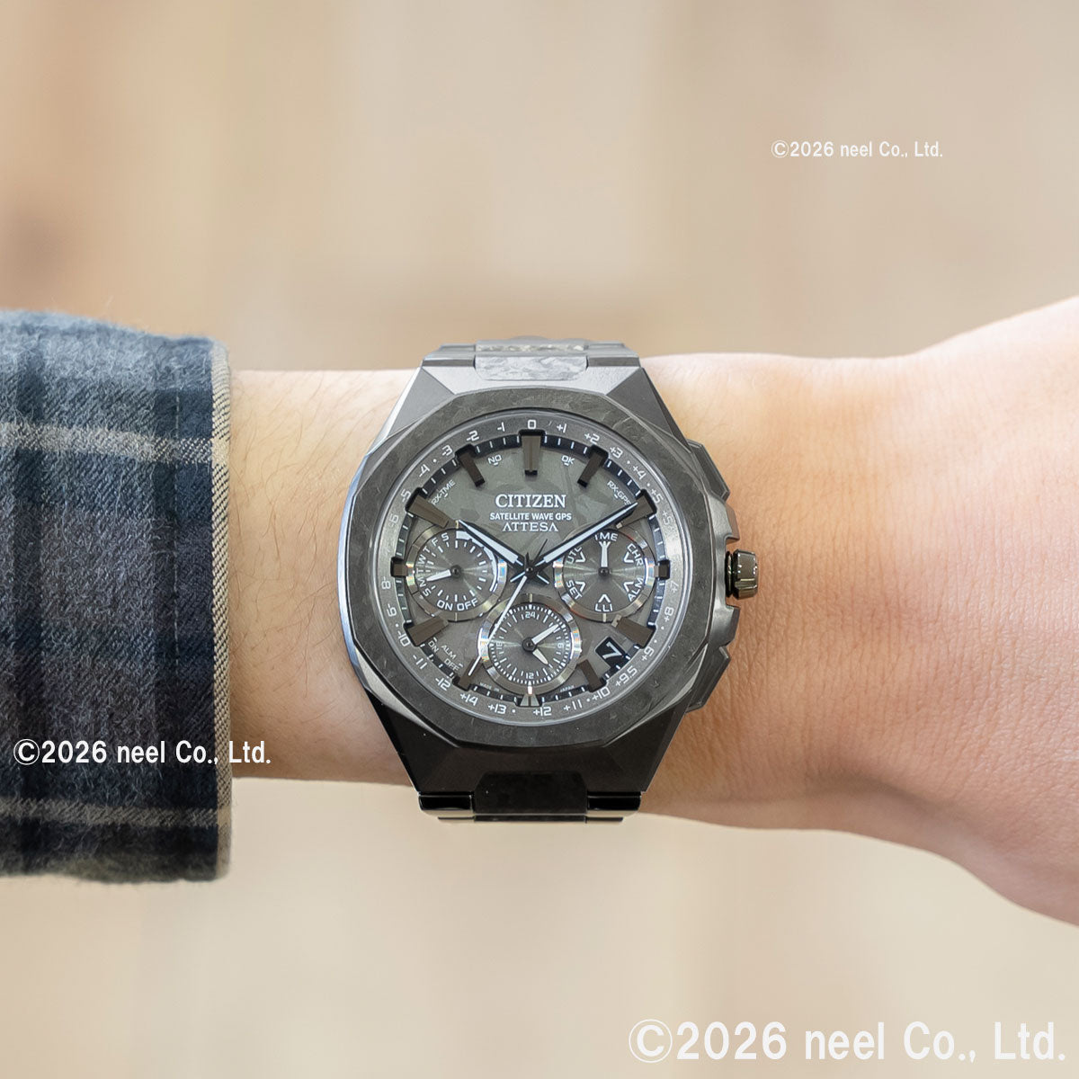 シチズン アテッサ CITIZEN ATTESA エコドライブ GPS衛星電波時計 限定 CC4107-80H ダブルダイレクトフライト ACT Line Black Titanium Series【2026 新作】