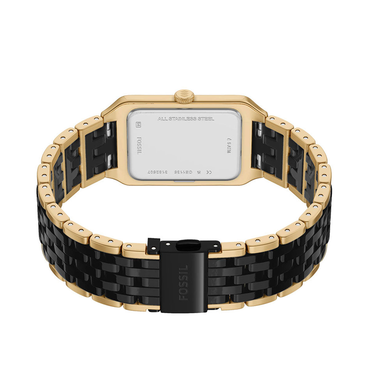 フォッシル FOSSIL 腕時計 レディース RAQUEL デイト アナログ ステンレススチール＆ブラックセラミックウォッチ CE1135【2026新作】
