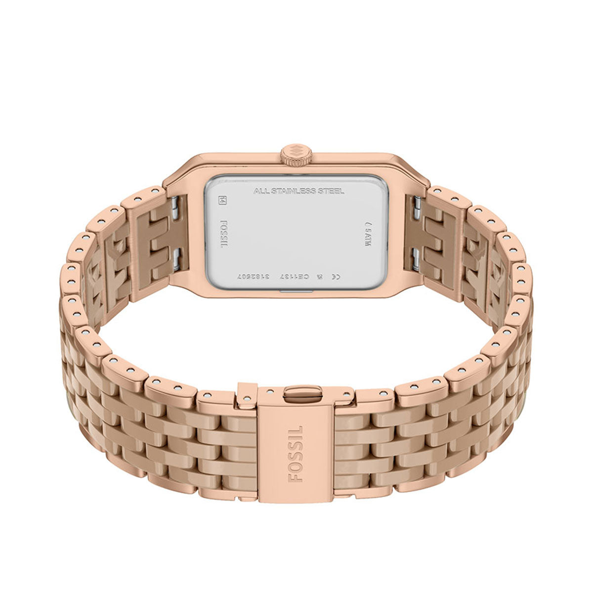 フォッシル FOSSIL 腕時計 レディース RAQUEL デイト アナログ ステンレススチール＆ソルトキャラメルセラミックウォッチ CE1137【2026新作】