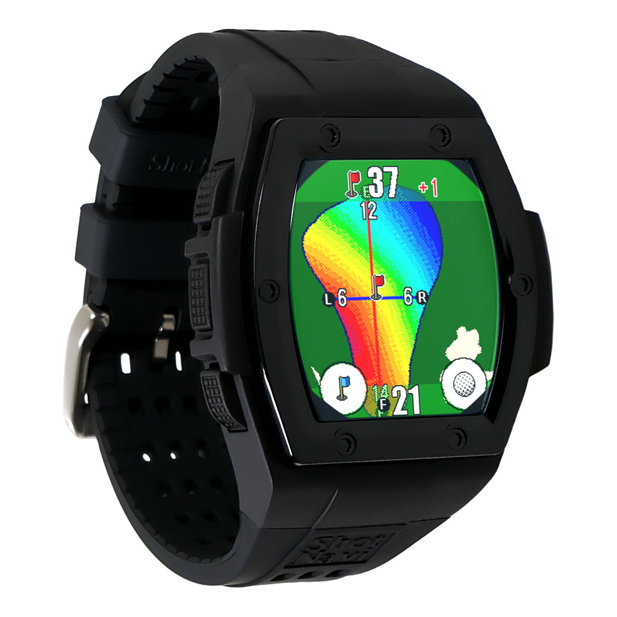 ショットナビ Shot Navi Crest G II クレスト G2 腕時計型 タッチパネル GPS ゴルフナビ 距離測定器 距離計測器 ブラック【2026 新作】