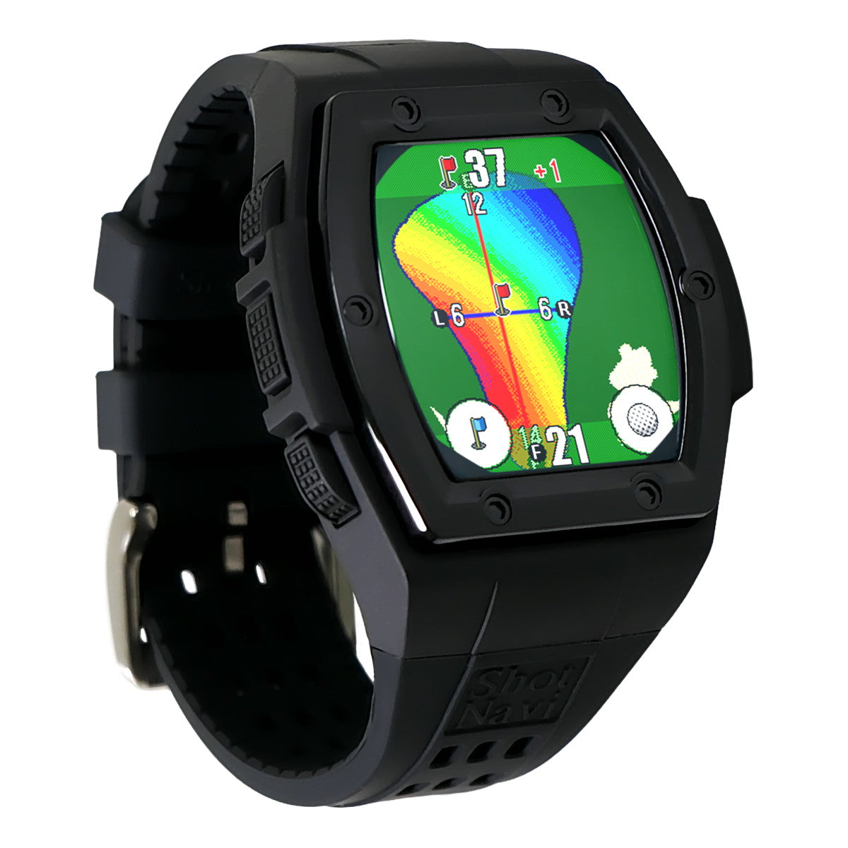 ショットナビ Shot Navi Crest G II クレスト G2 腕時計型 タッチパネル GPS ゴルフナビ 距離測定器 距離計測器 ブラック【2026 新作】