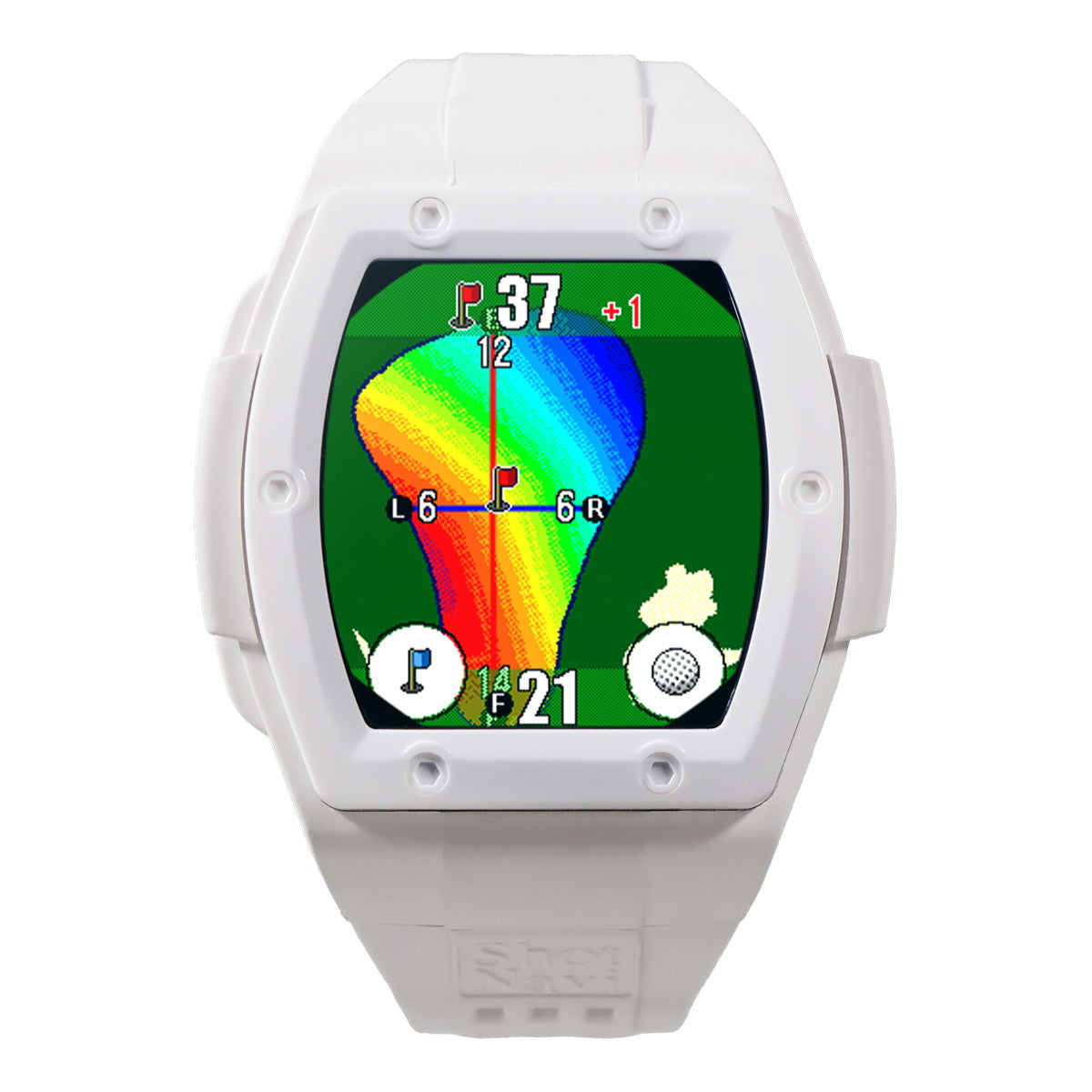 ショットナビ Shot Navi Crest G II クレスト G2 腕時計型 タッチパネル GPS ゴルフナビ 距離測定器 距離計測器 ホワイト【2026 新作】