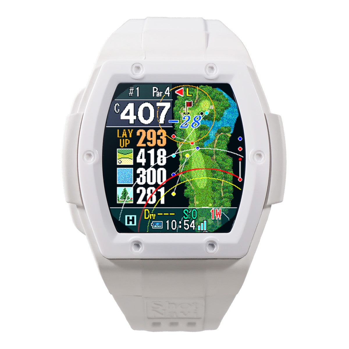 ショットナビ Shot Navi Crest G II クレスト G2 腕時計型 タッチパネル GPS ゴルフナビ 距離測定器 距離計測器 ホワイト【2026 新作】