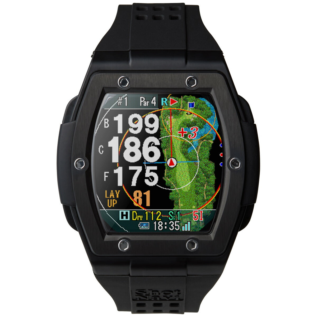 ショットナビ Shot Navi Crest2 クレスト2 腕時計型 GPS ゴルフナビ 距離測定器 距離計測器 ブラック