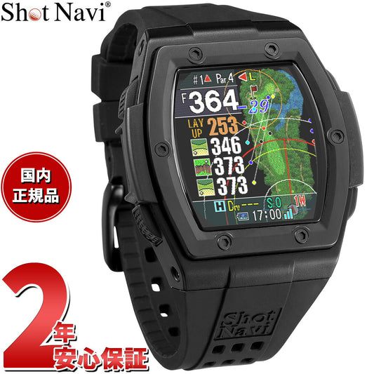 ショットナビ Shot Navi Crest2 クレスト2 腕時計型 GPS ゴルフナビ 距離測定器 距離計測器 ブラック