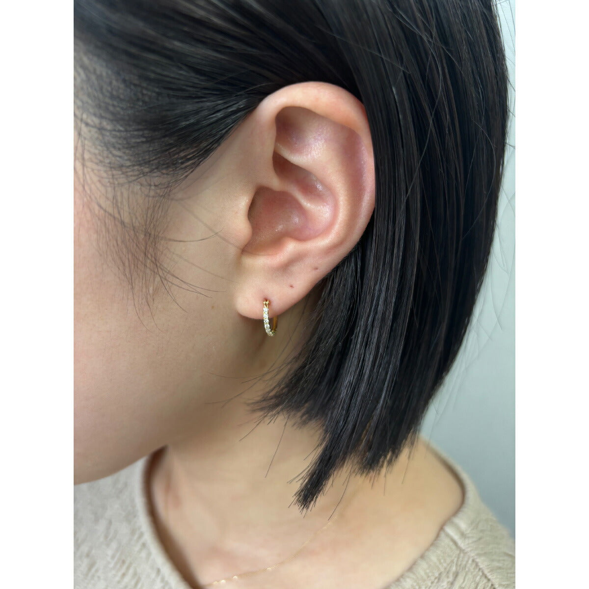18金 イエローゴールド ダイヤモンド ピアス 0.2カラット 0.2ct D121-020VY