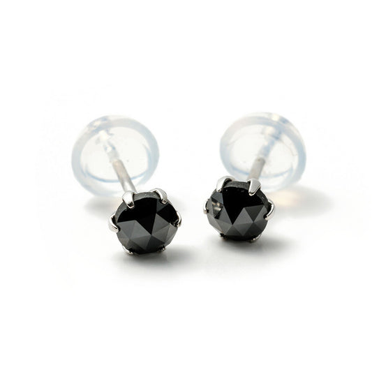 プラチナ ブラックダイヤモンド ピアス 0.5カラット 0.5ct D18050559P