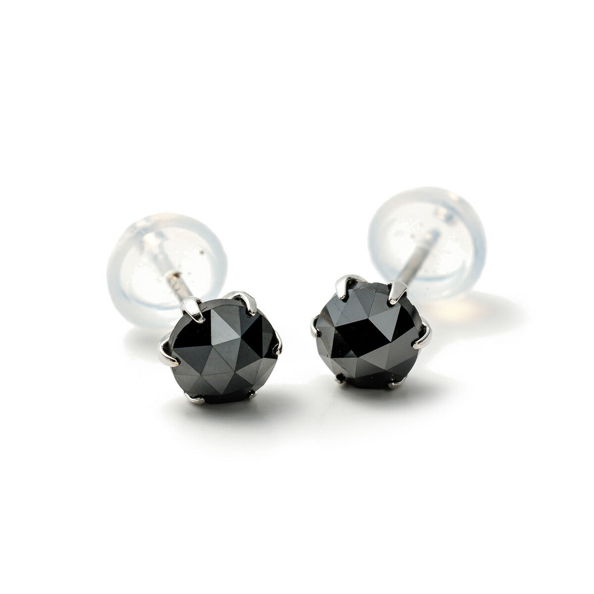 プラチナ ブラックダイヤモンド ピアス 1.0カラット 1.0ct D18050637P 鑑別カード付