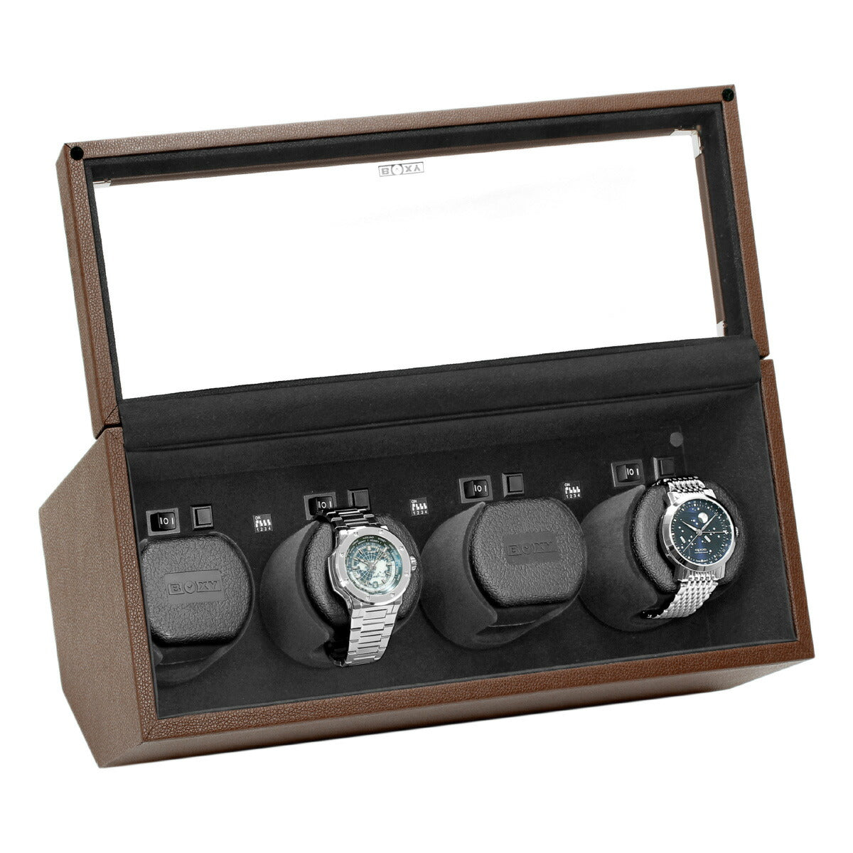 ボクシーデザイン BOXY Design ウォッチワインダー ワインディングマシーン WATCH WINDER 4本巻き DC-04DLDBR