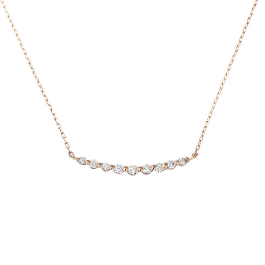 18金 ピンクゴールド ダイヤモンド ネックレス 0.1カラット 0.1ct DN11358BPG