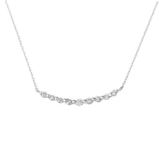 18金 ホワイトゴールド ダイヤモンド ネックレス 0.2カラット 0.2ct DN11359BWG