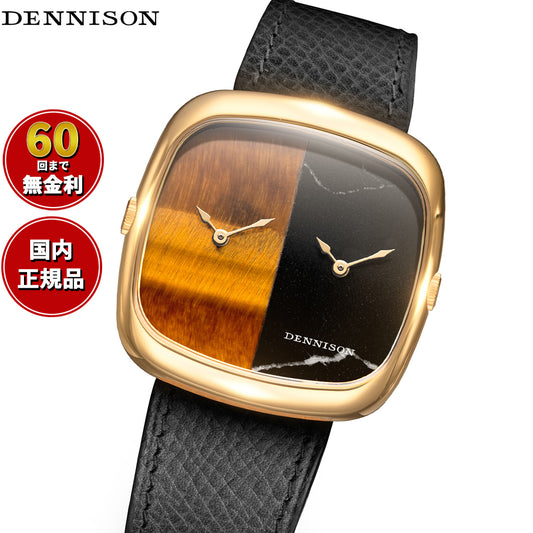 デニソン DENNISON 腕時計 メンズ レディース ALD Collection タイガーアイ&マーブル ゴールド ALD-DT05-G-ELBK-R-GBKL