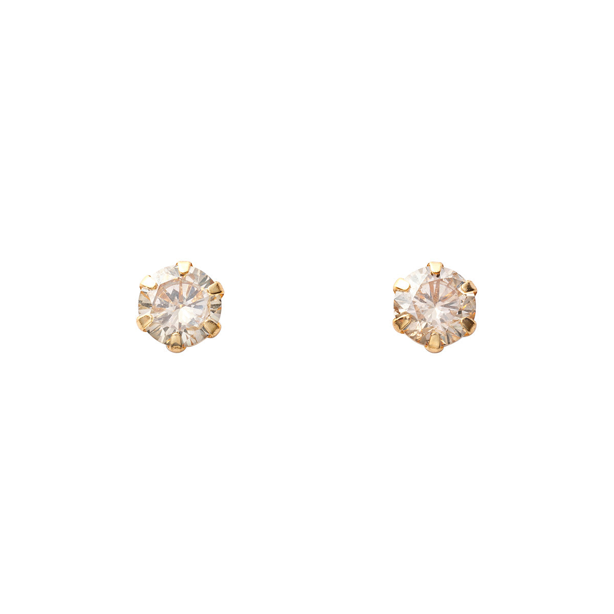 18金 イエローゴールド ダイヤモンド ピアス 0.1カラット 0.1ct DTZ005005Y