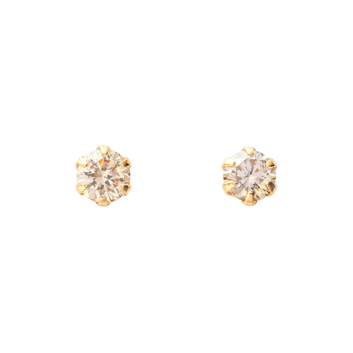 18金 イエローゴールド ダイヤモンド ピアス 0.2カラット 0.2ct DTZ0101Y