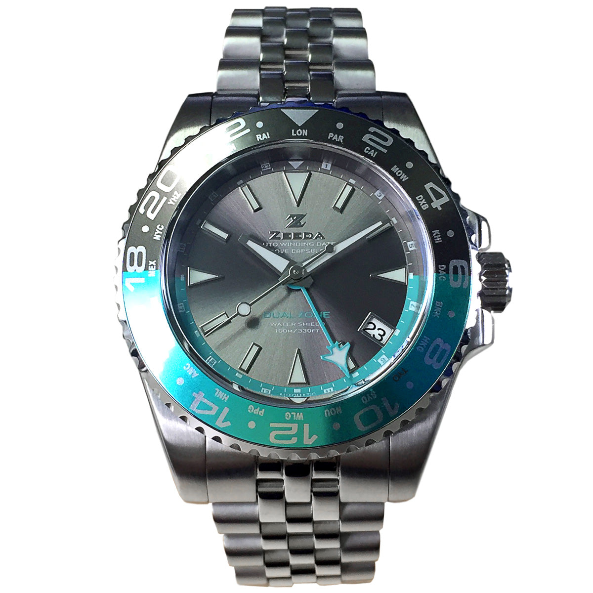 ジーダ ZEEDA デュアルゾーン DUAL-ZONE UNO 腕時計 メンズ 自動巻き GMT DU-SV【60回分割手数料無料！】