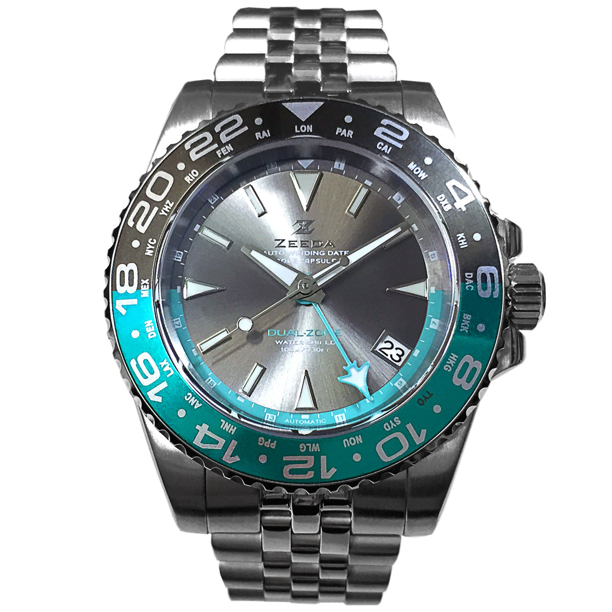 ジーダ ZEEDA デュアルゾーン DUAL-ZONE UNO 腕時計 メンズ 自動巻き GMT DU-SV【60回分割手数料無料！】