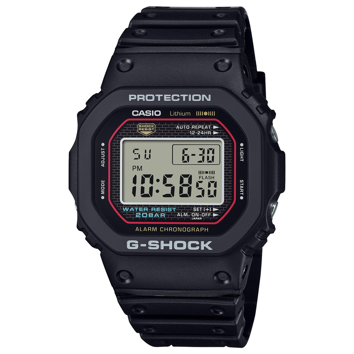 G-SHOCK デジタル カシオ Gショック CASIO 腕時計 メンズ DW-5000R-1AJF 初代G-SHOCK 復刻モデル【2024 新作】