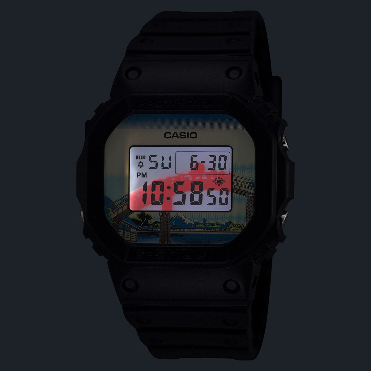 G-SHOCK デジタル カシオ Gショック CASIO 腕時計 メンズ DW-5600KHFM25-1JR 葛飾北斎 富嶽三十六景 深川万年橋下 モチーフ【2026 新作】
